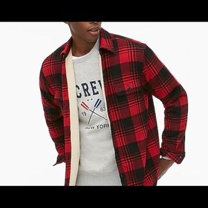 J. Crew Sherpa-lined flannel shirt-jacket
